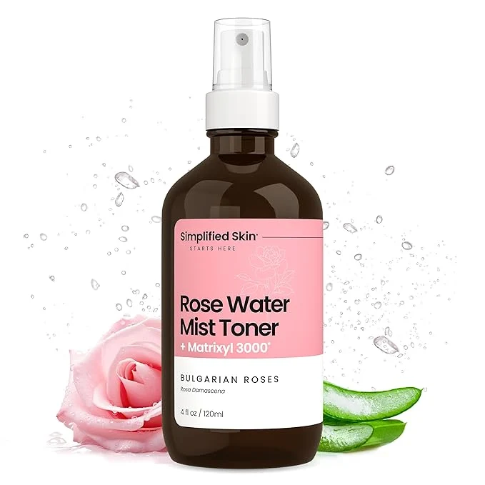 Trendy Rose Water Spray for Face with Matrixyl 3000 Glycerin Aloe Vera Practical