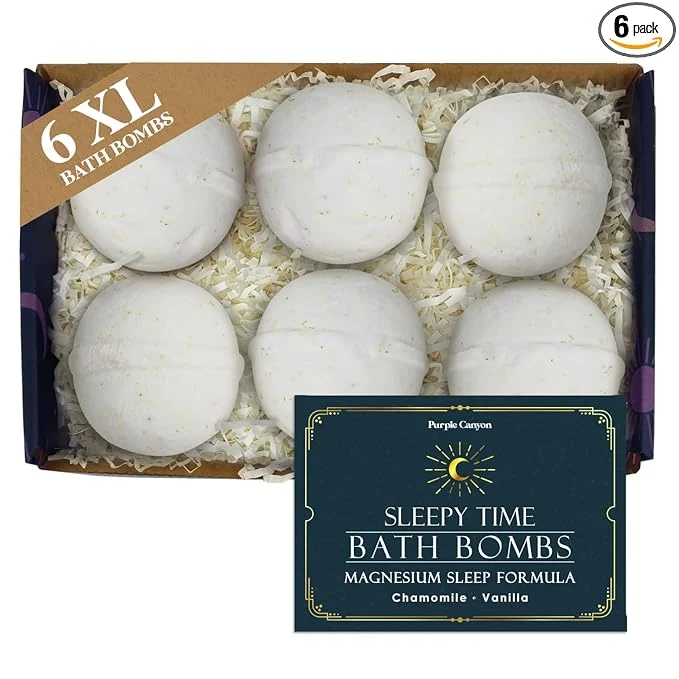 Eco-Friendly Purple Canyon Bath to Bed Natural Bath Bombs Relaxing Sleep Support Classic