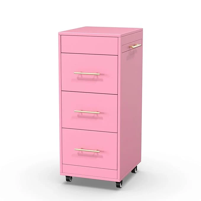 First-Class Salon Trolley Cart with Wheels 3-Drawer Rolling Hair Styling Station Mobile Advanced