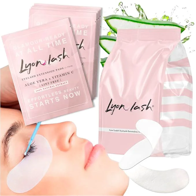 Certified 100 Pairs Eyelash Extension Under Eye Gel Pads by Lyon Lash Long-Lasting