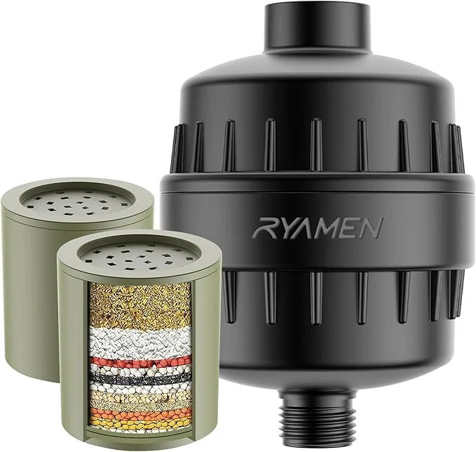 Premium Ryamen Heavy Duty Shower Filter Shower Water Filter 99 REMOVAL Shower Head Crafted