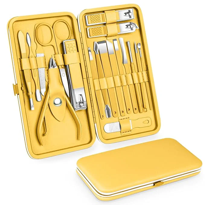 Fine Teamkio 18pcs Manicure Set Pedicure Nail Clippers Set Travel Hygiene Kit Safe