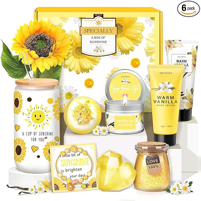 Prestigious Gifts for Women Bath and Body Gift 10 pcs Warm Vanilla Self Care Set for Reliable