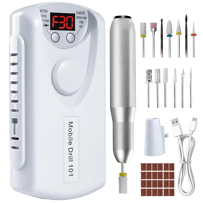 Expertly Made Droyek Electric Nail Drill Portable Nail Drill Professional 30000 RPM 13 Salon Excellent