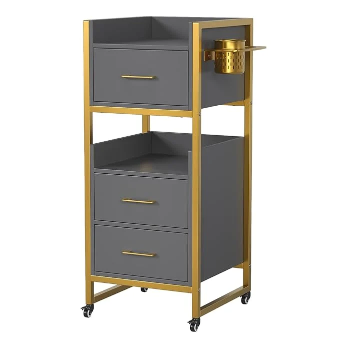 Practical OmySalon Salon Trolley Cart Hair Styling Station Contemporary