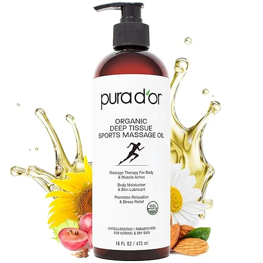 Dependable PURA D’OR 16 Oz Organic Deep Tissue Sports Massage Stylish