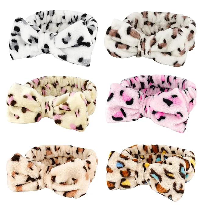 Original Design WHAVEL Hairband 6 Pack Leopard Spa Headband Makeup Headband Elite