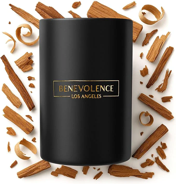 Pure Benevolence LA Santal Scented Candle Soy Christmas Candles Certified