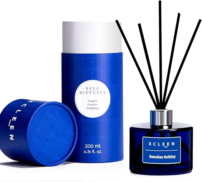 Next-Generation Xcleen Reed Diffuser Set 6.7 Oz Hawaiian Holiday Scented Reed Diffuser Breathable