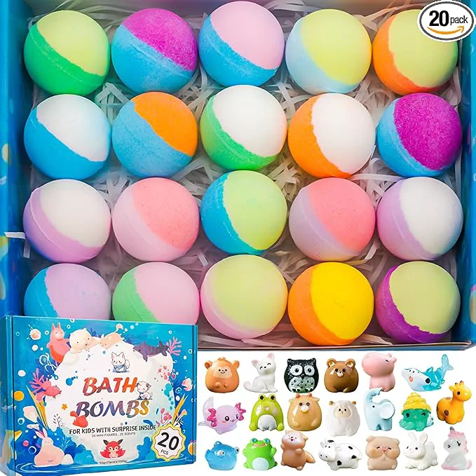 Traditional 20 Pack Bath Bombs for Kids Dependable