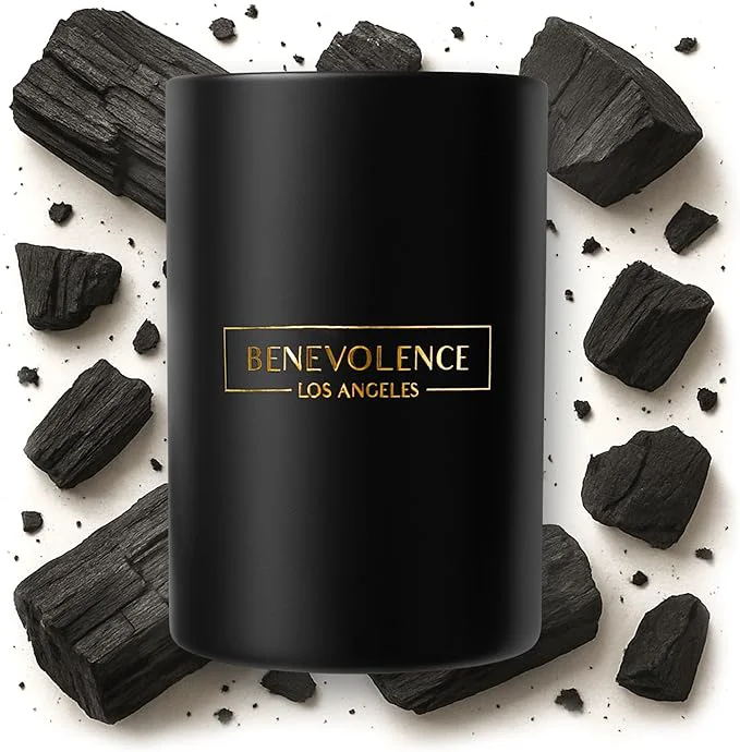 Lightweight Benevolence LA Charcoal Scented Candle Soy Christmas Candles Fine Crafted