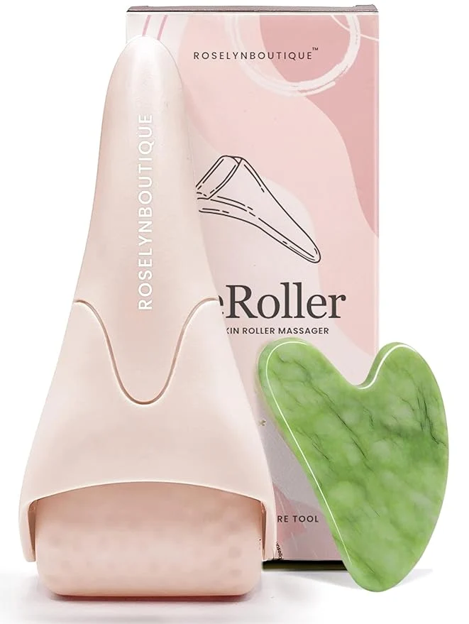 Unique ROSELYNBOUTIQUE Ice Roller for Face Gua Sha Facial Tools Solid