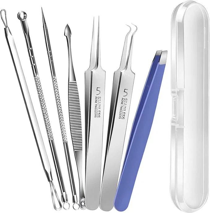 World-Class Teenitor 7 Pcs Pimple Popper Tool Kit Surgical Grade Blackhead Remover Tools Selected