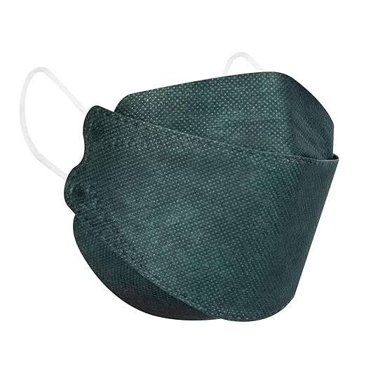 Pure Borje KN95 Face Masks for Adults 50 Pack 5-Ply Emerald Green Disposable Face Traditional