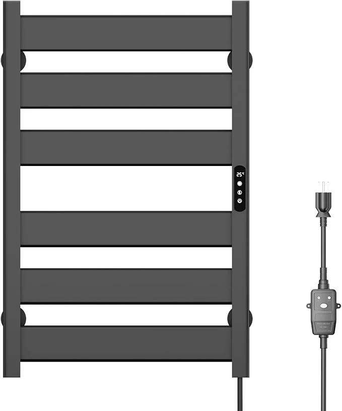 Contemporary Towel Warmer Rack 6 Bars Towel Warmer Wall Mounted Casual