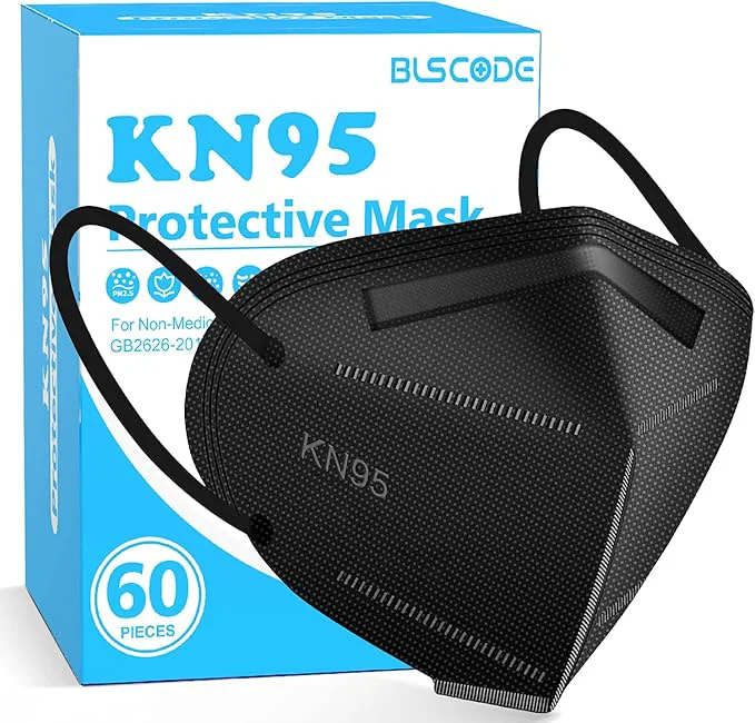 Recyclable BLScode KN95 Face Mask 60 Pack Individually Wrapped 5-Layer face Masks Practical