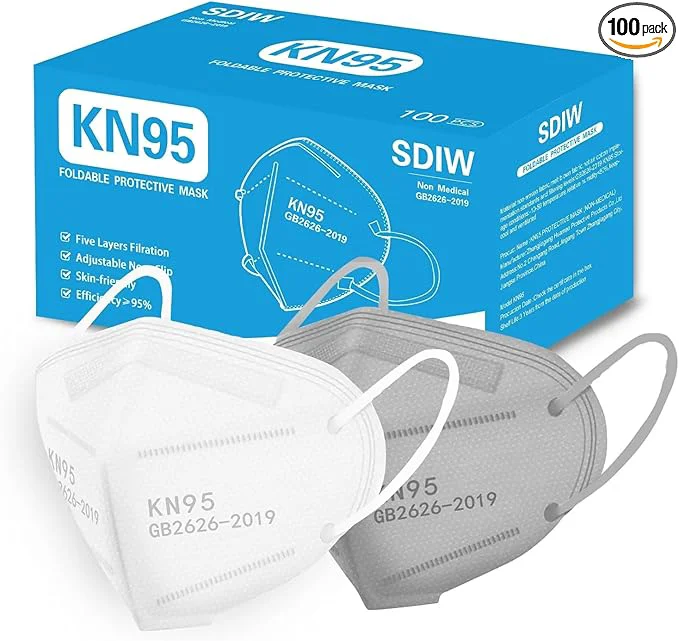 Excellent 100PCS KN95 Face Masks 5 Layer Filter Efficiency≥95 Exceptional
