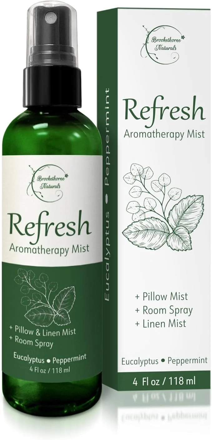 Exceptional Refresh Aromatherapy Room Spray Pillow Mist. Peppermint Eucalyptus Organic