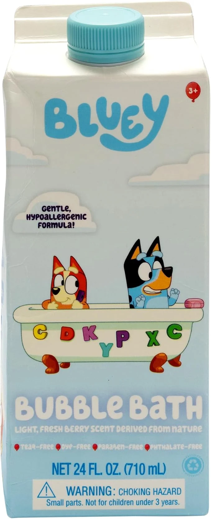 Practical Bluey Bubble Bath for Toddlers and Kids 3 Fresh Berry Scent Tear Dye Clean
