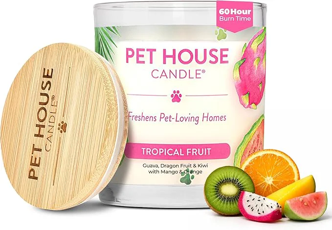 Relaxed Pet House Candles Clean Burning Long Lasting Pet Odor Candles Plant-Based Reusable