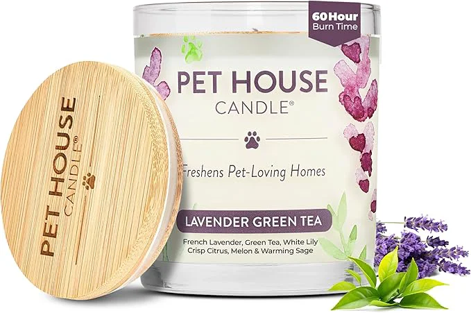 Fine Pet House Lavender Candle Clean Burning Long Lasting Pet Odor Candle Effective