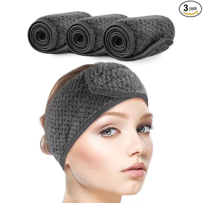 Sustainable SINLAND Spa Headband for Women Ultra Soft Adjustable Makeup Hair Band Specialty