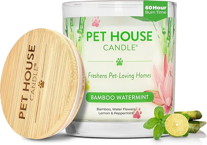 Next-Generation Pet House Candles Plant-Based Pet Candle Clean Burning 60 Hour Burn Time Carefully Designed