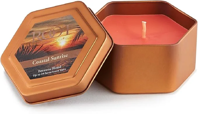Luxury Root Candles Scented Candles in Travel Tin 24-Hour Honeycomb Traveler Elegant
