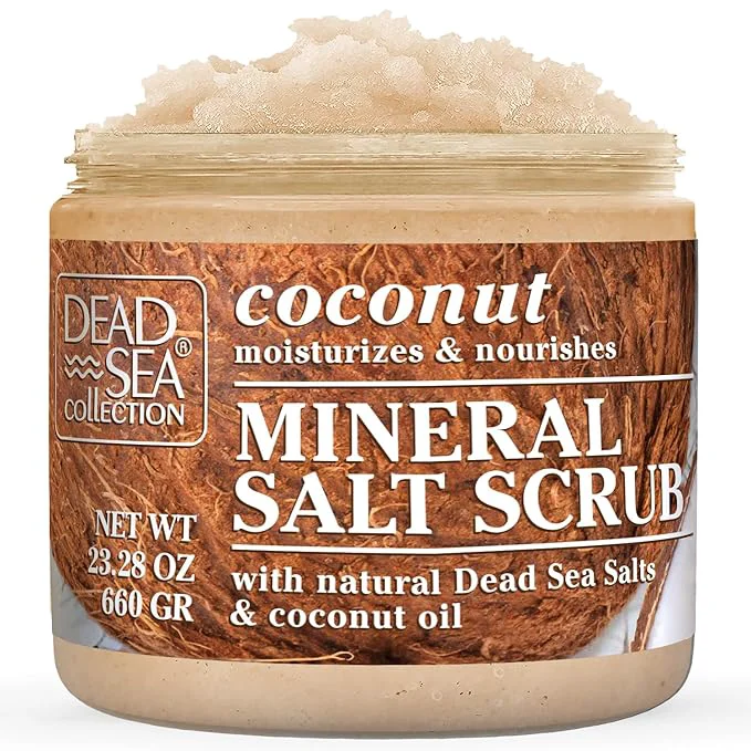 Convenient Dead Sea Collection Coconut Salt Scrub – Exfoliating Body Scrub Classic