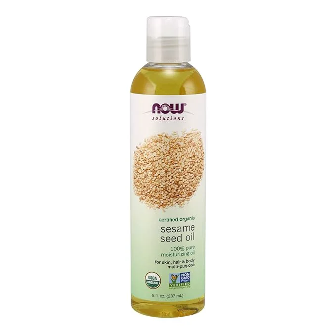 Easy-to-Use NOW Foods Solutions Organic Sesame Seed Oil Pure Moisturizing Oil High-End