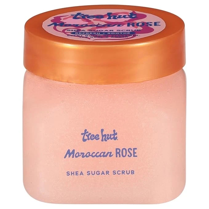Comfortable Tree Hut Mini Moroccan Rose Shea Sugar Scrub Exfoliating Body Scrub Travel Eco-Friendly