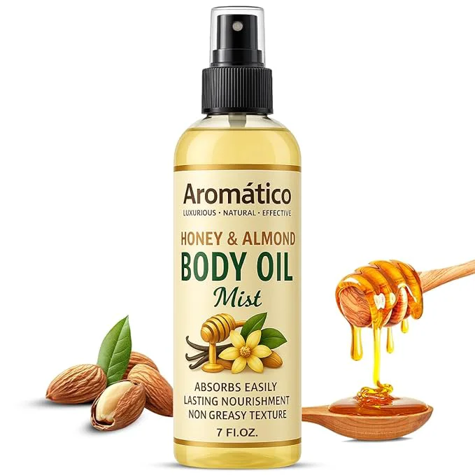 Official Aromatico Honey Almond Body Oil Mist Verified