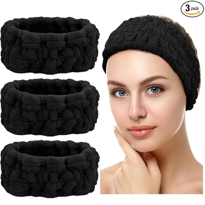 Verified Chuangdi 3 Pieces Spa Headband for Women Facial Makeup Headband Soft Terry Premium Material