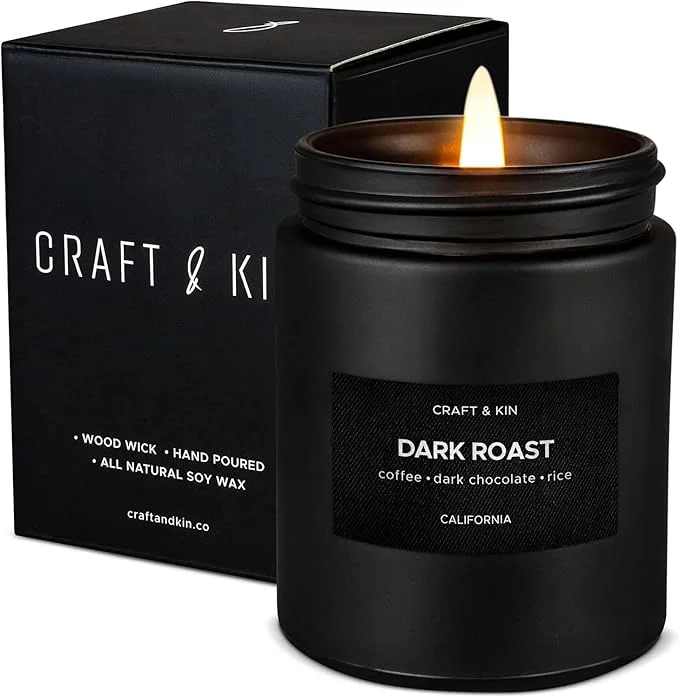 Outstanding Craft Kin Premium Dark Roast Coffee Candle Black Scented Candles Dependable