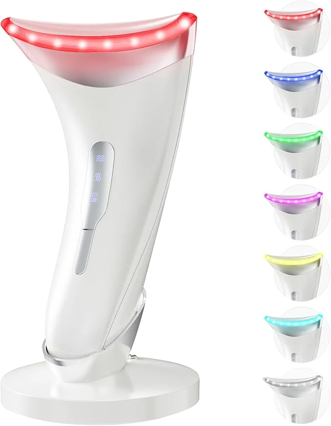 World-Class Dopsikn Red Light Therapy for Face and Neck 7 Color Facial Massager Minimalist