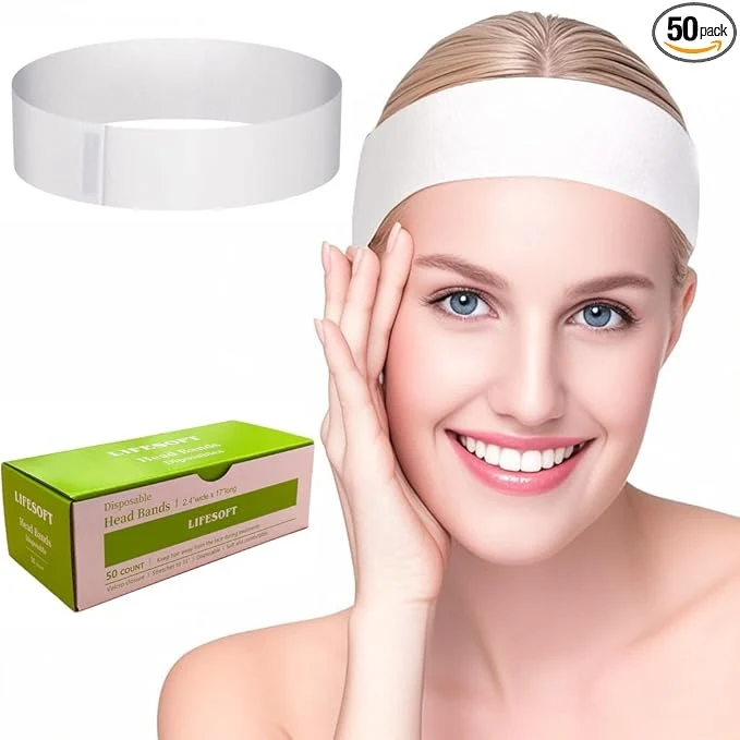 Selected Disposable Facial Spa Headbands Elastic Hair Wrap Exclusive