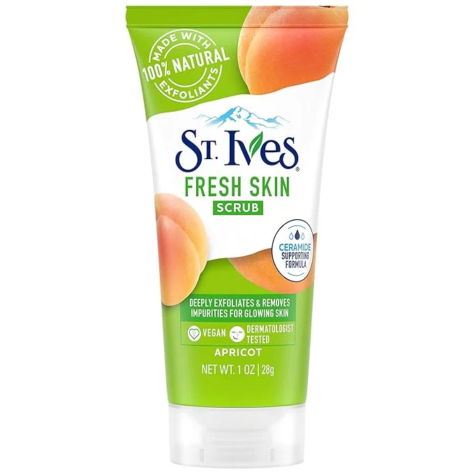 Expertly Made St. Ives Apricot Scrub Exfoliant Travel-Size – Fresh Skin Exfoliating Apricot Crafted