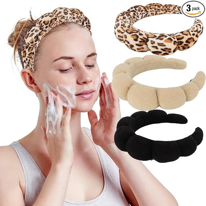 Responsible WHAVEL 3 Pack Spa Headband Skincare Headbands Soft Hair Band Natural