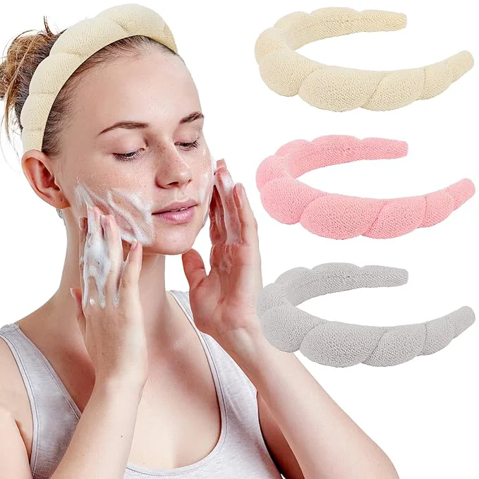 Artisan WHAVEL 3 Pack Spa Headband for Skincare Face Washing Effective