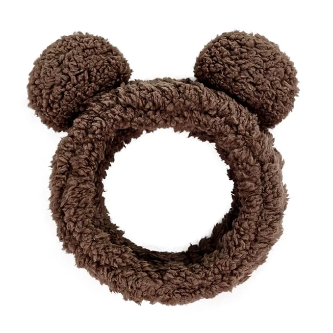 Modern Huachi Bear Ears Headbands for Women Face Washing Spa Makeup Hair Bands Korean Fine