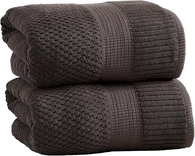Detailed NY Loft Cotton 2 Pack Bath Sheet Towel Set Absorbent Quick-Dry Oversize Long-Lasting