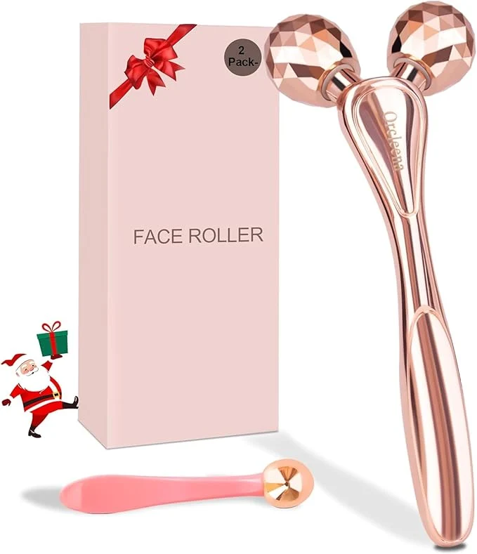 Professional 3D Face Roller Metal Facial Massager Face Sculpting Gua Sha Massage Tool Functional