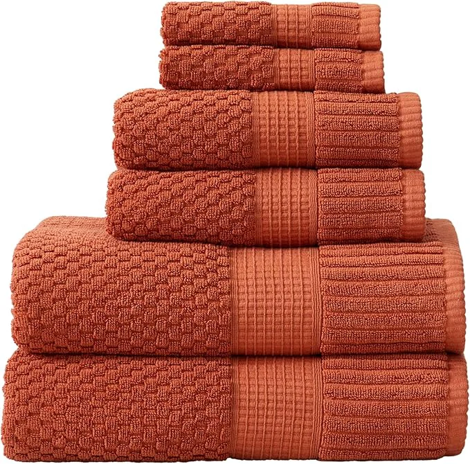 Comfortable NY Loft Cotton Towel Set 6 Piece Towel Set Super Soft Absorbent Healthy