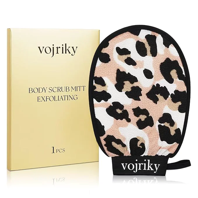 Contemporary Leopard Print 1PCS Durable Body Scrub Dead Skin Remover Body Scrubber Breathable