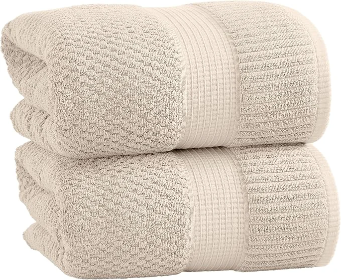 Luxury NY Loft Cotton 2 Pack Bath Sheet Towel Set Super Soft Absorbent Trendy