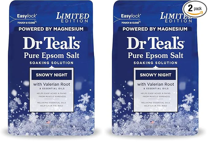 Exclusive Dr Teal’s Epsom Salt Magnesium Soak Snowy Night 3 lbs Lightweight