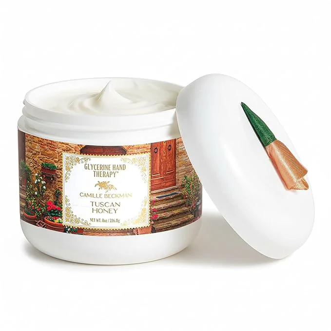 Verified Camille Beckman Glycerine Hand Therapy Cream Tuscan Honey 8 Ounce Durable
