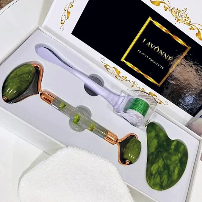 Pure Jade Roller and Gua Sha Set Premium