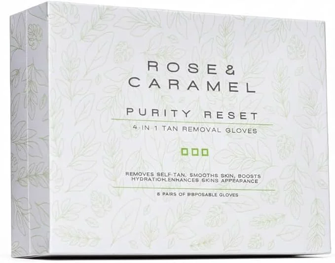 Smart Rose Caramel Purity Self Tan Remover Gloves 4 in 1 Removes self tan Detailed