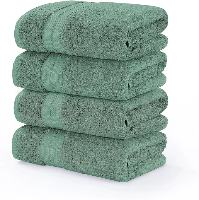 Casual Modern Threads 4-Pack SpunLoft Bath Sheet Eucalyptus 35×66 Environmentally Friendly